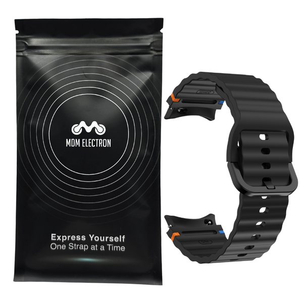 Stitiching Strap Compatible With Samsung Galaxy Watch 4/5/6/7/7FE-Black