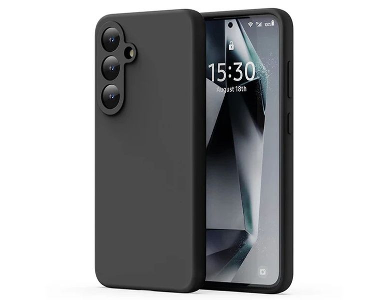 Phone-Box Black Silicone Cover Compatible with S25/ S25 Plus/ S25 Ultra