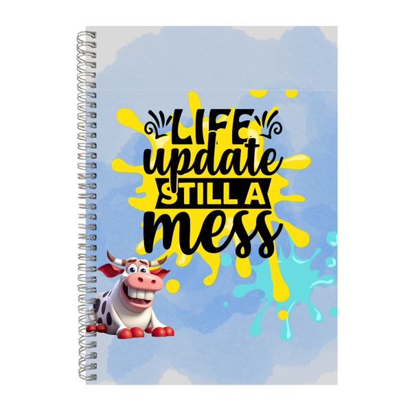 Update A4 Notebook Pad with Lines Cow Funny Graphic Design Present 018
