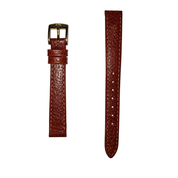 12mm Calf Grain Watch Strap - Brown