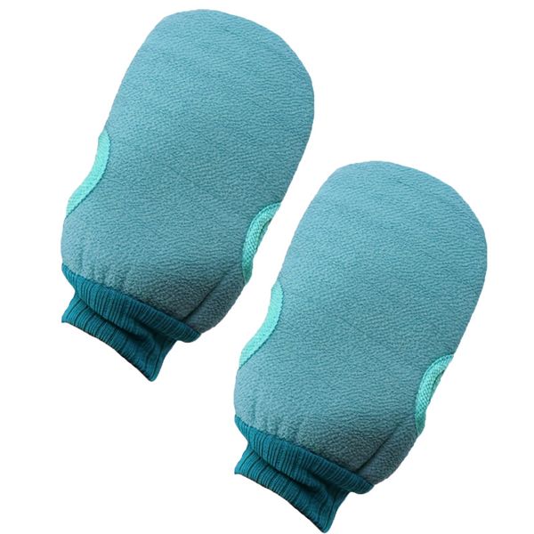Double-Sided Exfoliating Bath Gloves - Massage &amp; Body Scrubbing Gloves