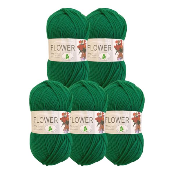 Double Knitting Polyester Yarn 100g (Pack of 5) Pink
