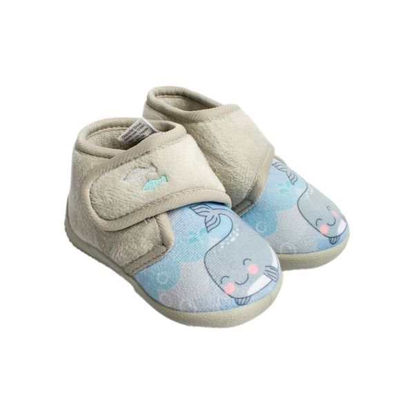 Baby Whale Hook &amp; Loop Slippers