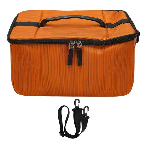 Orange Waterproof Camera Bag - Holds 2 Cameras &amp; 6 Lenses