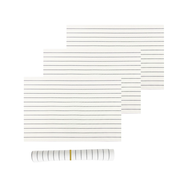 Set of 4 Woven PVC Placemats - Stripe Collection