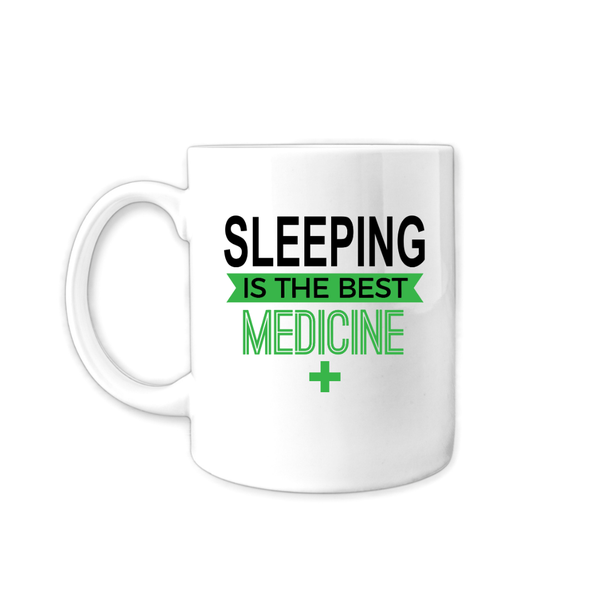 Sleeping Is The Best Medicine Printed Novelty Coffee Mug