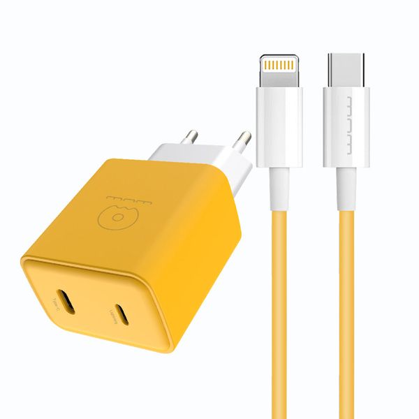 Dual Port Charger WUW T78 Type C And Lightning interface For iPhone 20W