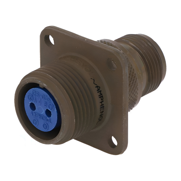 XY3100A-12S-3S: MIL-DTL-5015 Square Flange Receptacle, 3-Pole
