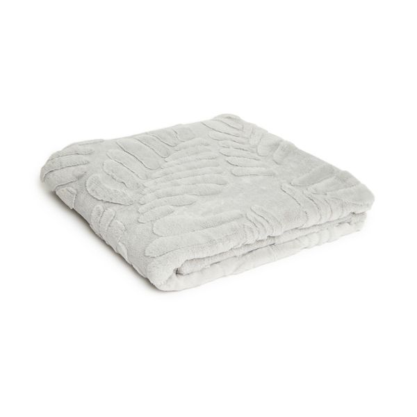 George &amp; Mason - Plush Textured Fleece Blanket 150cm x 200cm - Grey