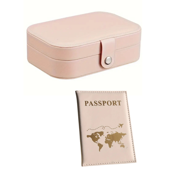 Jewelry Storage Box &amp; Passport Holder Combo