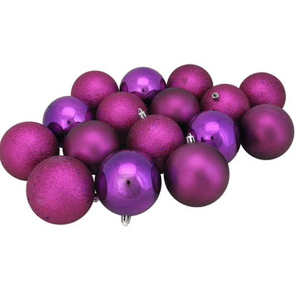 Christmas Balls Purple Pack Of 12