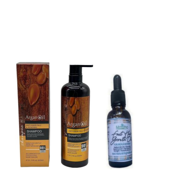 Argon Oil Anti-Hair Fall&amp; Renewal Shampoo&amp;Mmafha Hair Oil