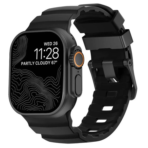 Fluororubber Sports Strap Compatible with Apple Watch Ultra 2/1
