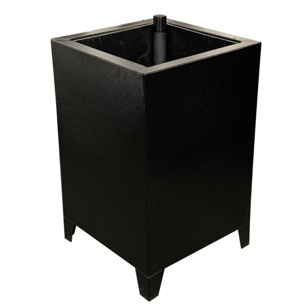Allsorted Caribbean Plant Pot / Planter PC Black Aluminium - 50 x 35 x 35cm