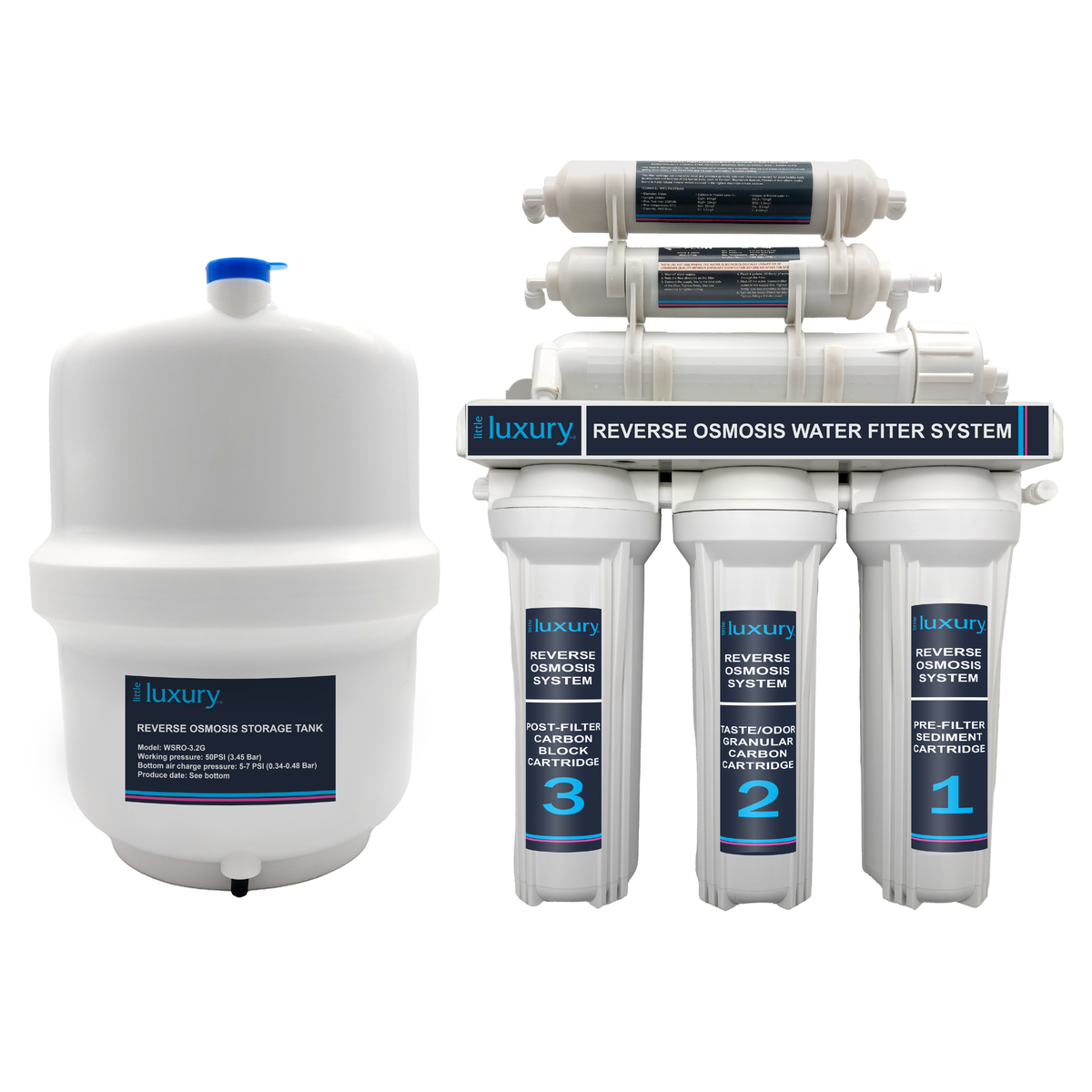 Little Luxury 6-Stage Reverse Osmosis Water Filter System (12 Litre Tank)