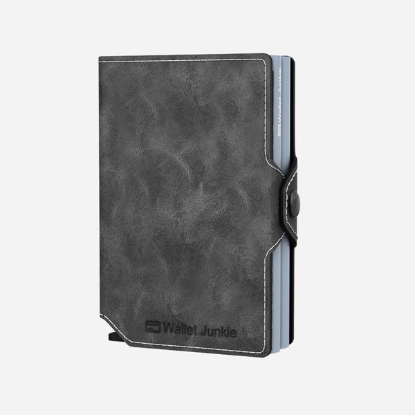 Wallet Junkie Double Pop Up Wallet - Slim, Leather, RFID Card Holder