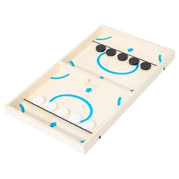 Two-Player Catapult Wooden Elastic Launcher Board Game - Multicolour