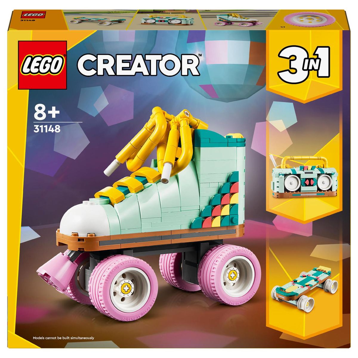 lego creator 3 in 1 retro roller skate building kit