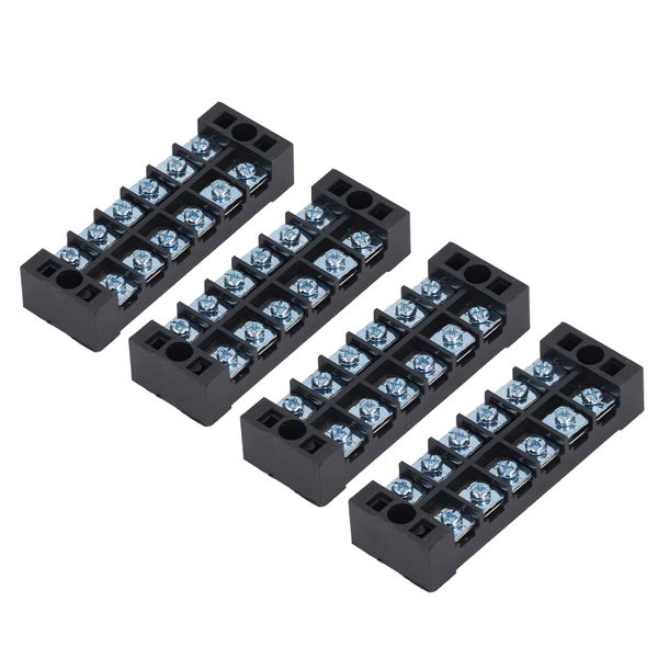 6 Bit Terminal Block 25A 600V Screw Clamp Wire Barrier Strip for Electrical