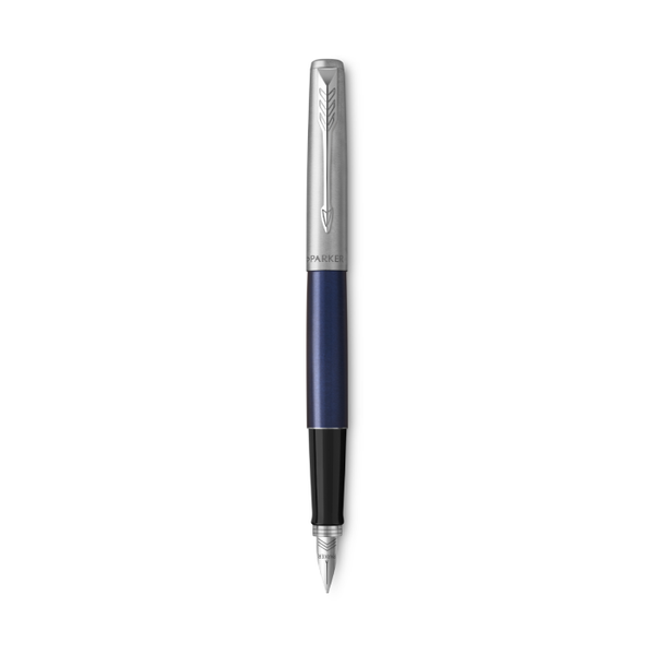 PARKER Jotter Fountain Pen Royal Blue Chrome Trim