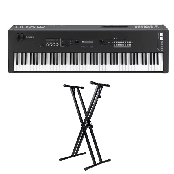 Yamaha MX88 BK Music Synthesizer With Imix Keyboard Stand