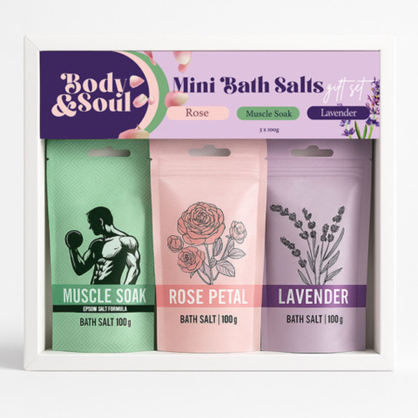 Body &amp; Soul Mini Bath Salts Gift Pack 3 x 100g