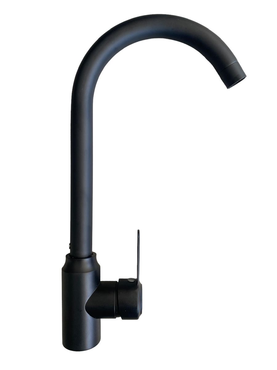 Verano Matt Black Kitchen Mixer - Swivel Head