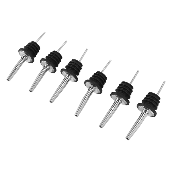 6Pcs Stainless Steel Spirit Wine Bottle Pourer Stopper