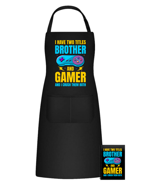 Gamer Gaming Brothers Fun Kitchen Braai Apron Christmas Birthday Gift