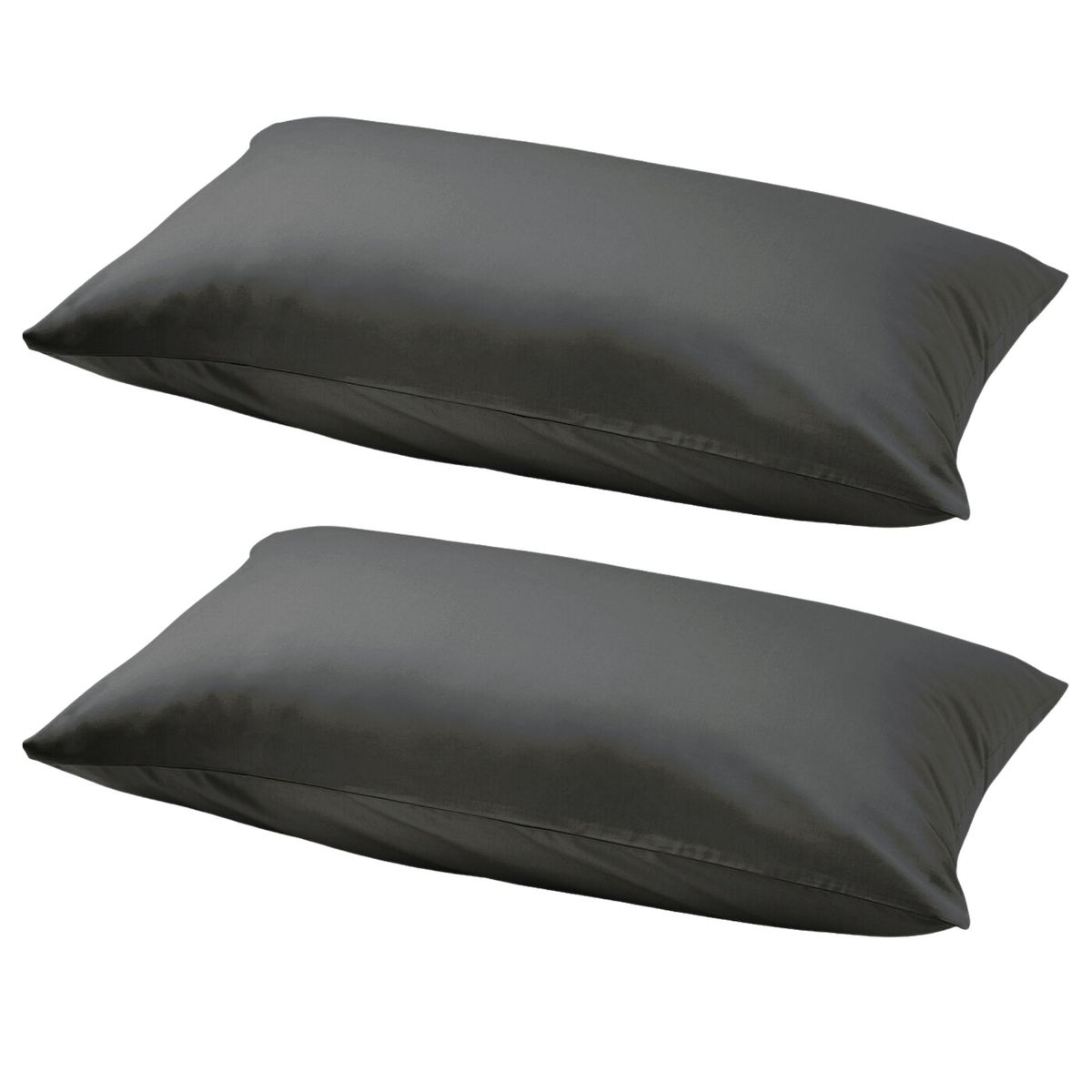 Lush Living - Pillow Cases Twin Pack - Microfibre - Grey
