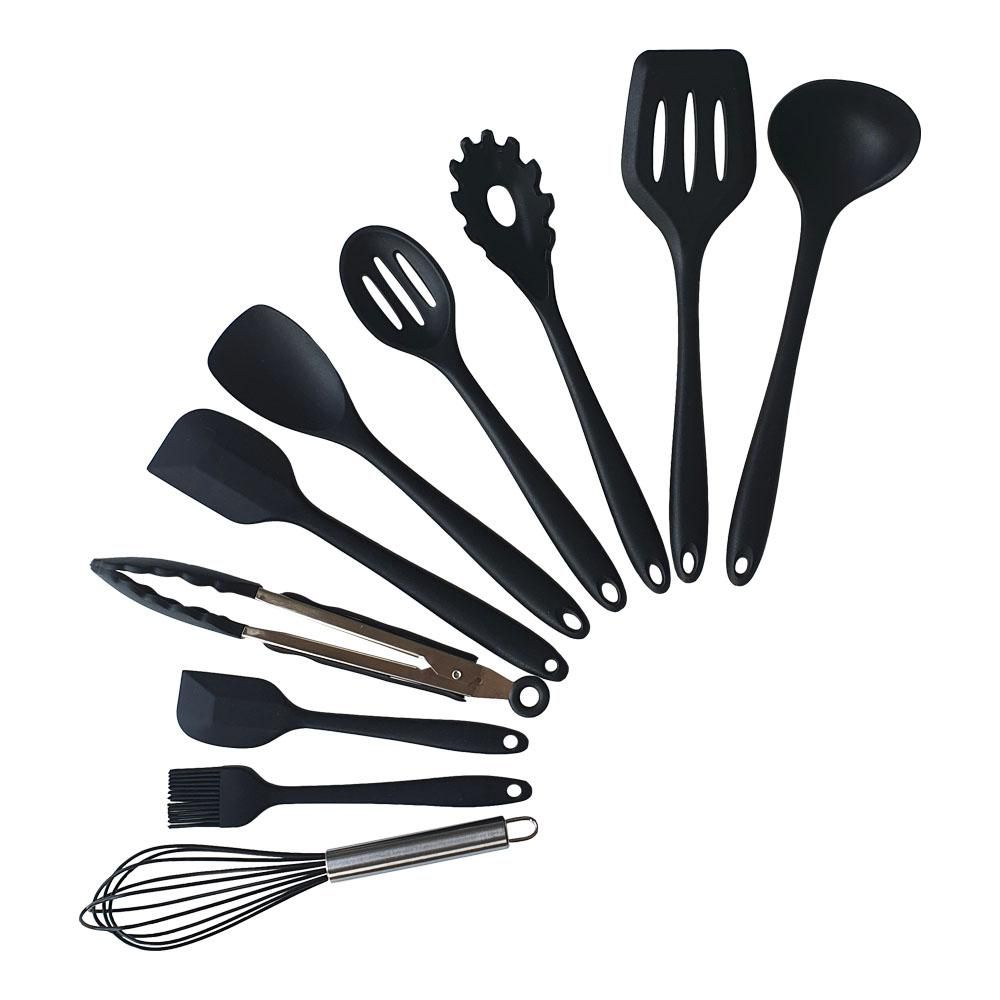 10 Piece NonStick Silicone Kitchen Utensil SetBlack Shop Today. Get