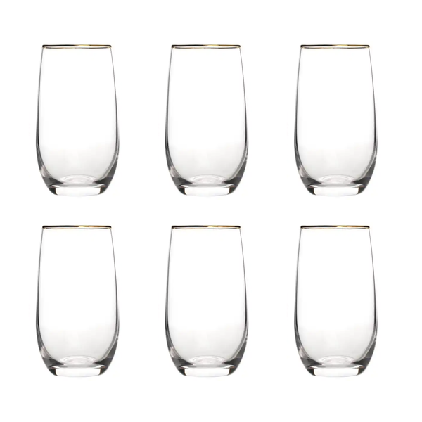 Lucy Highball Drinking Glasses 410ml - 6 Pack