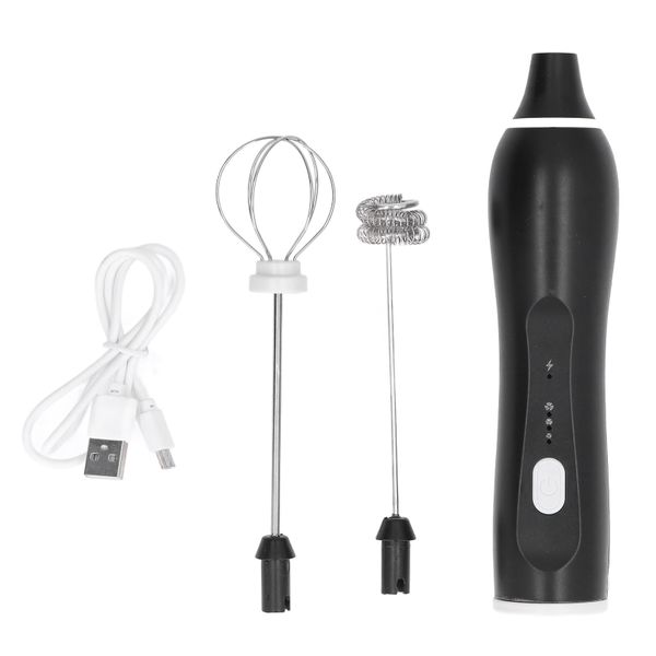 Electric Handheld Mixer USB Rechargeable 3 Level Speed Adjustable Low Noise