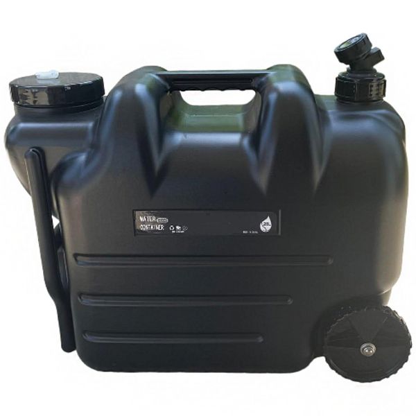 28L Water Tank Water Container with Spigot &amp; Wheels Capacious PE Camping