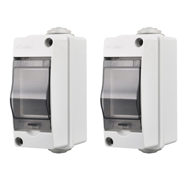 2 Way Distribution Protection Box, Waterproof Transparent Cover