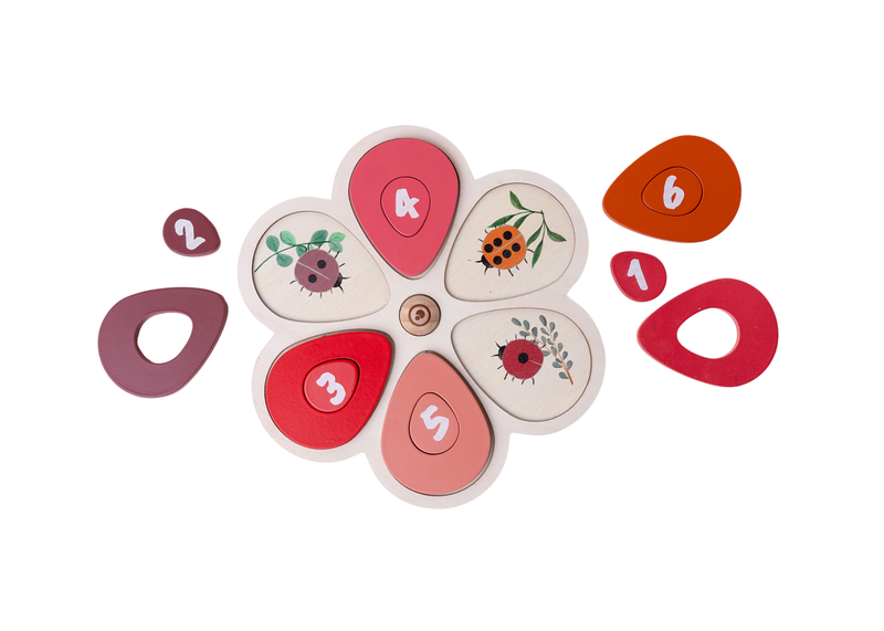 Grow Baby ~ Wooden Flower Puzzle~ 2 in 1