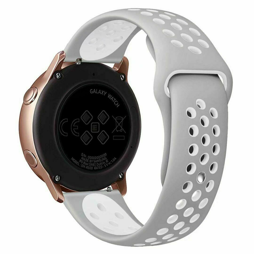 Sports Band Watch Strap 20mm for Smart Watch Grey & White Buy