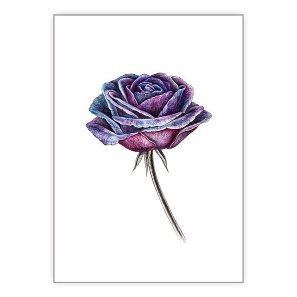 Violet Water Colour Flower - A1 Poster