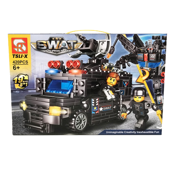 Swat Police 8-in-1 Technic Construction Set - 420 Pieces