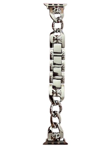 Medieval Cross Chain-Link Watch Band - Silver