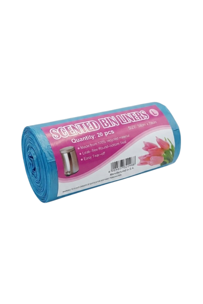 Scented Pedal Blue Bin Liners - 20 Pack (58cm x 78cm) - L