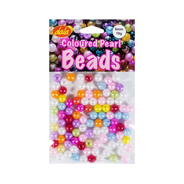 Dala Pearl Coloured Beads 6mm 10g
