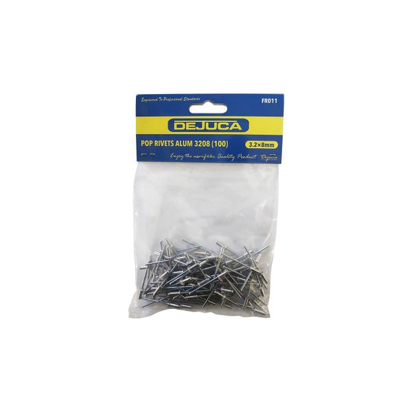 Dejuca - 100 Piece - Aluminium Pop Rivets - 3208 - 6 Pack