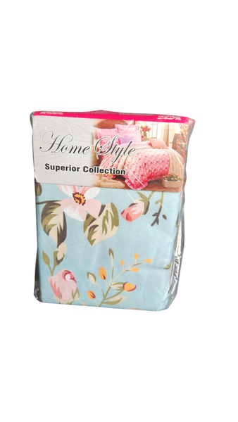 Home Style Superior 4-Pieces Sheet Set Double Light Blue Floral