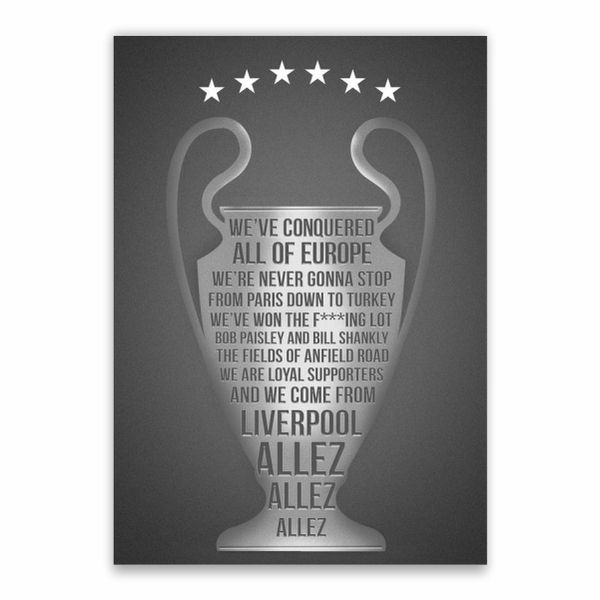 Liverpool Champions League Allez Allez Poster - A1