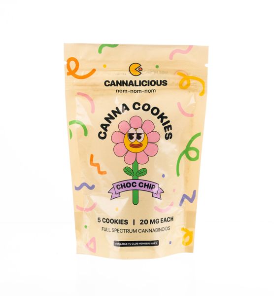 Cannalicious Cookies Choc-Chip 5 Piece - 20 mg
