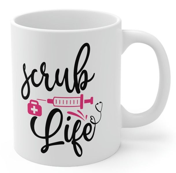 Scrub Life Nurse Christmas Birthday For Her Gift Mug