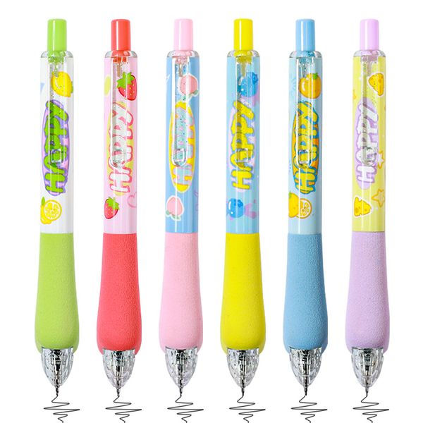 6 Pcs Retractable Gel Ink Pens: 0.5mm Fine Point Smooth Writing