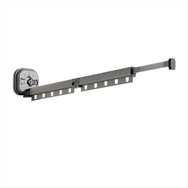 Folding Clothes Rack Aluminum Clothes Hanger Black Wall Mount Rack M