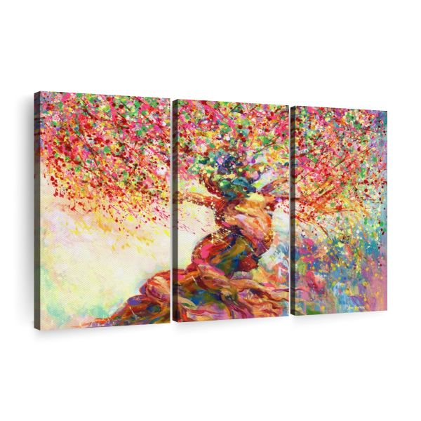 Canvas Wall Art Decor: 3-Piece Tree Of Passion Canvas Print
